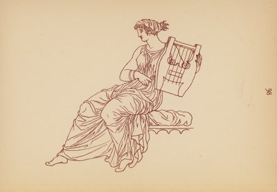 Starożytny grecki kostium kobiecy (litografia) autorstwa John Moyr Smith