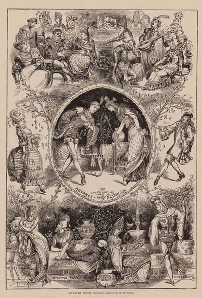 Obchody dwunastej nocy (rycina) autorstwa John Moyr Smith