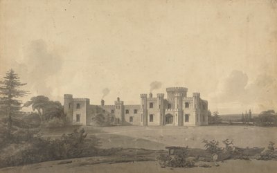 Design para Knepp Castle, Sussex: Perspectivepolish autorstwa John Nash