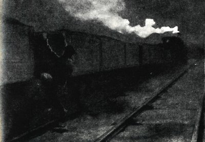 Ucieczka pociągiem, listopad 1899, 1945. autorstwa John Nash