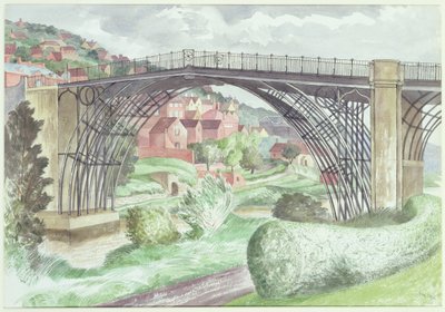Ironbridge, Shropshire, ok. 1960 (wc na papierze) autorstwa John Nash