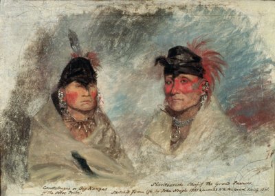 Big Kansas lub Caussetongua i Sharitarishe, szef Wielkich Pawnees, 1821 autorstwa John Neagle