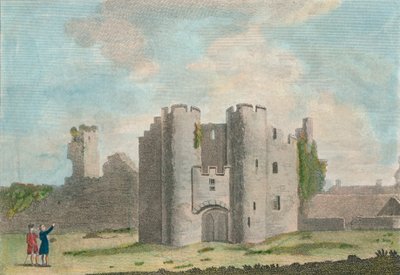 Brama zamku Pembroke, Pembrokeshire, 1785 autorstwa John Newton