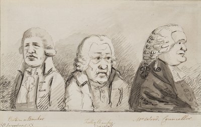 Batson, bankier, Tulley, bankier, pan Wood, radny, 69 Lombard Street, Cornhill, 1790 (pióro, pędzel i atrament na papierze) autorstwa John Nixon