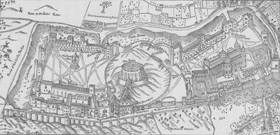 Nordens Widok zamku Windsor, 1607. 1895 autorstwa John Norden