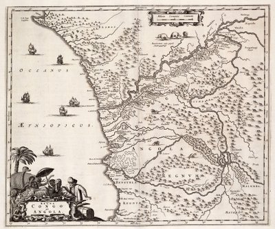 Mapa Konga i Angoli, Afryka autorstwa John Ogilby