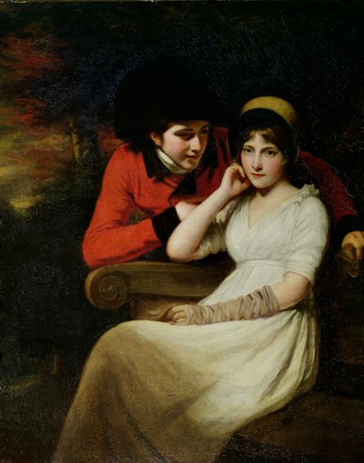 Zaloty w parku, 1797 autorstwa John Opie