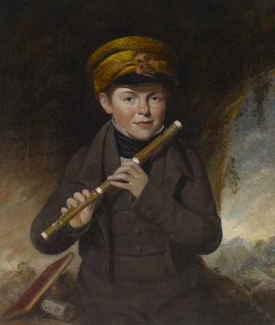 John Gurney, mały flecista, ok. 1800 autorstwa John Opie