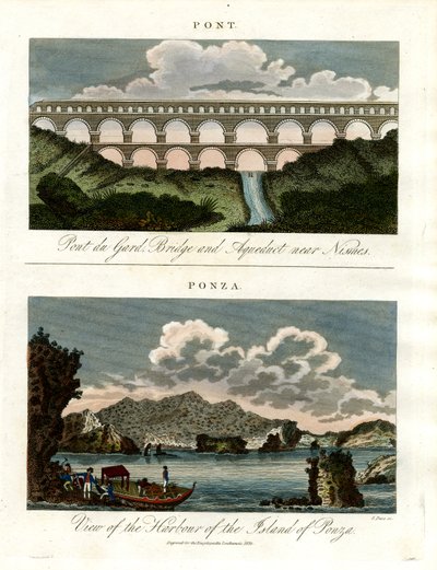 Historyczne mosty - Pont du Gard i port Ponza autorstwa John Pass