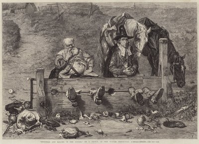 Hudibras i Ralpho w Zapasach autorstwa John Pettie