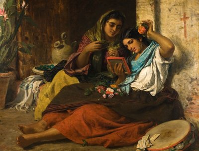 Róża we włosach autorstwa John Phillip