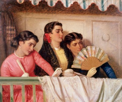 Oglądanie walki byków (olej na płótnie) autorstwa John Phillip