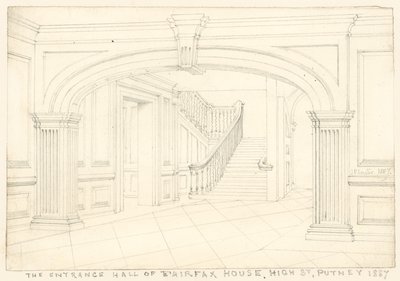 Hol wejściowy Fairfax House, High Street, Putney, Londyn autorstwa John Phillipp Emslie
