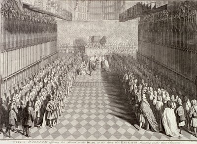 Koronacja Wilhelma III w Opactwie Westminsterskim, Londyn, 1689, c1689 autorstwa John Pine