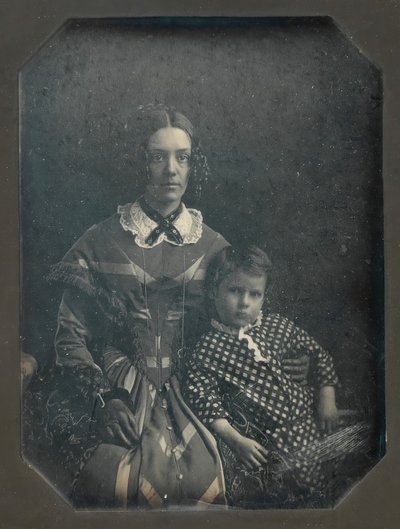 Elizabeth Bakewell James i jej syn, Frank B. James, ca. 1846. autorstwa John Plumbe Jr..