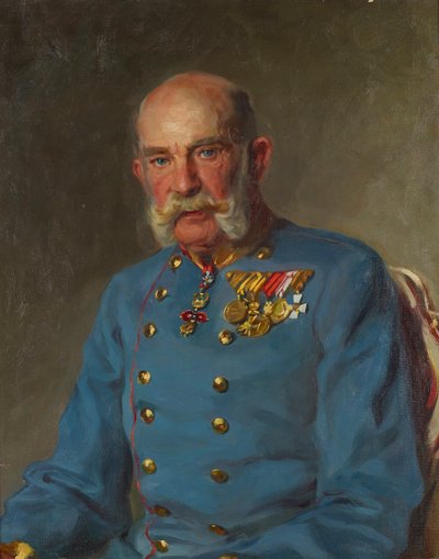 Cesarz Franciszek Józef I w mundurze służbowym austriackiego feldmarszałka autorstwa John Quincy Adams
