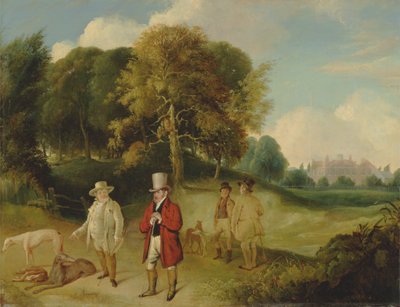 JMW Turnera i Waltera Fawkesa w Farnley Hall autorstwa John R. Wildman
