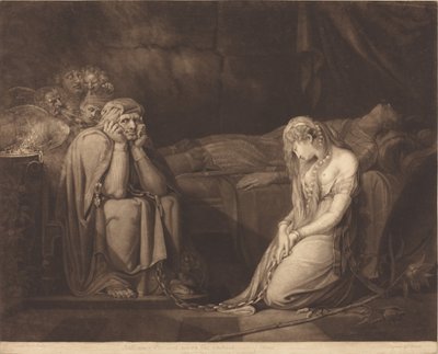 Belisane i Parcival pod zaklęciem Urmy, 1782. autorstwa John Raphael Smith