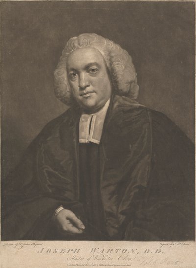 Joseph Warton, magister Winchester College autorstwa John Raphael Smith