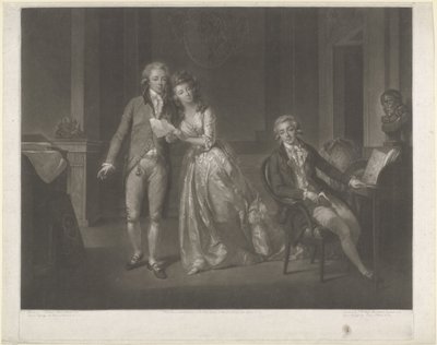 Portret Louise, księżniczki Orange-Nassau, Wilhelma I Fryderyka, króla Holandii i Fryderyka, księcia Orange-Nassau autorstwa John Raphael Smith