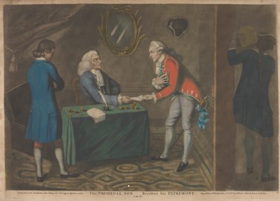 Syn marnotrawny otrzymuje swój majątek (1 z 5) autorstwa John Raphael Smith