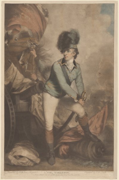 podpułkownik Tarleton autorstwa John Raphael Smith after Sir Joshua Reynolds
