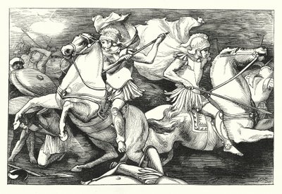 Wielcy bracia bliźniacy (grawerunek) autorstwa John Reinhard Weguelin