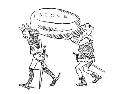 Król Edward I kradnący Kamień Scone autorstwa John Reynolds