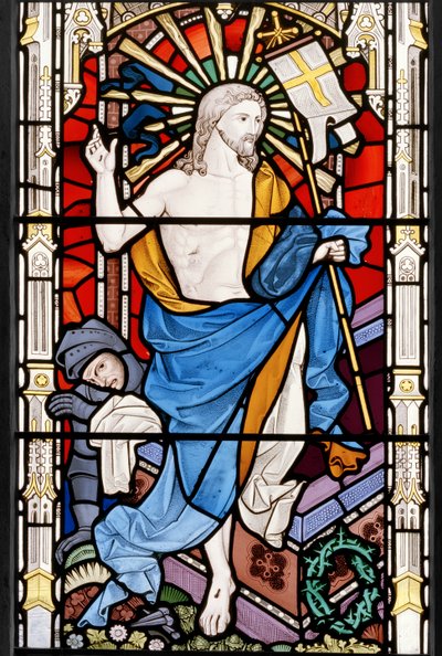 Chrystus Zmartwychwstały, 1862 (witraż) autorstwa John Richard Clayton