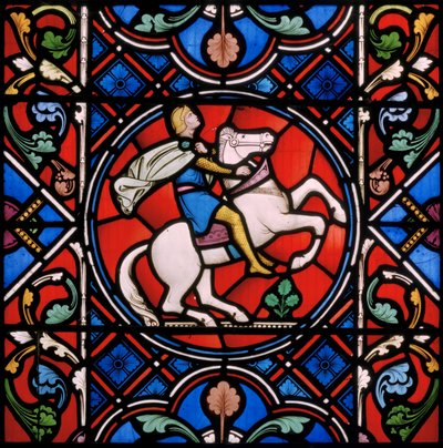 Upton Magna, St Lucy, Clayton & Bell, John Richard Clayton (1827-1913), rzymski kawalerzysta, 1860 autorstwa John Richard Clayton