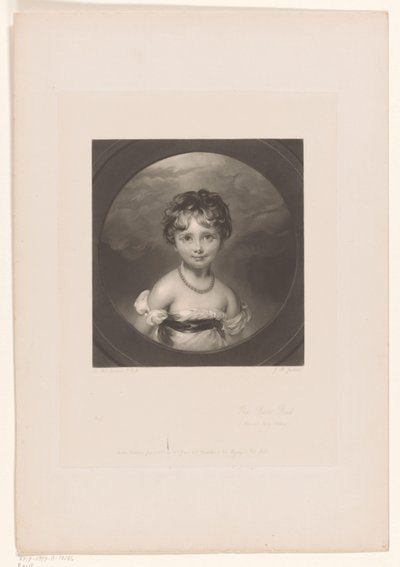 Portret van Emily Ashley-Cooper The Rose Bud / (Present Lady Ashley) (tytuł na obiekcie) autorstwa John Richardson Jackson