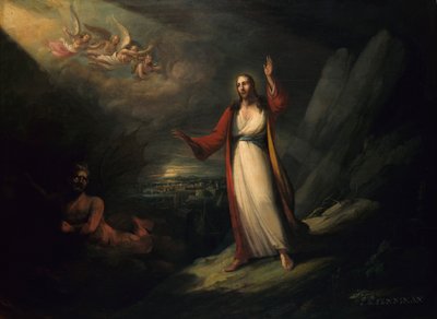 Chrystus kuszony przez diabła, 1818. autorstwa John Ritto Penniman