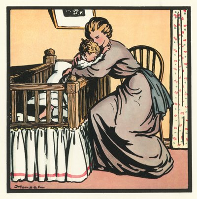 Kensington Rhymes: Good-Night (kolorowa litografia) autorstwa John Robert (after) Monsell