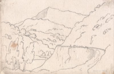 Między Tavarnelle amp; Capriano autorstwa John Robert Cozens
