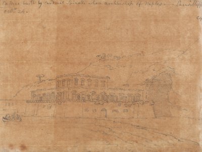 Cassino zbudowane przez kardynała Spinellego autorstwa John Robert Cozens