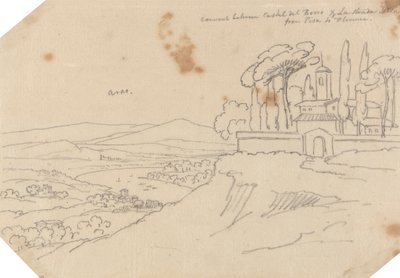 Klasztor między Castel del Bosco i La Strada Scala autorstwa John Robert Cozens