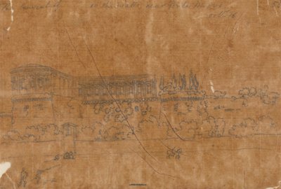 Klasztor w pobliżu Ponte Nuovo, 16 października autorstwa John Robert Cozens