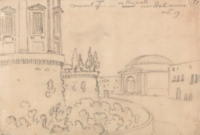 Klasztor w pobliżu Ponte Nuovo, 19 października autorstwa John Robert Cozens