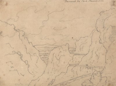 Zejście do Pont de Beauvoisin autorstwa John Robert Cozens