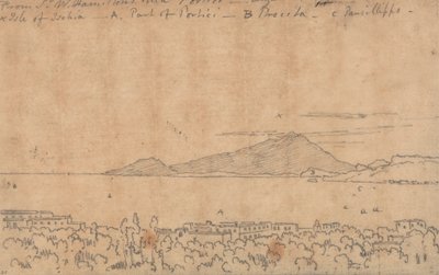 Z willi Sir W. Hamiltona, Portici, 12 sierpnia autorstwa John Robert Cozens
