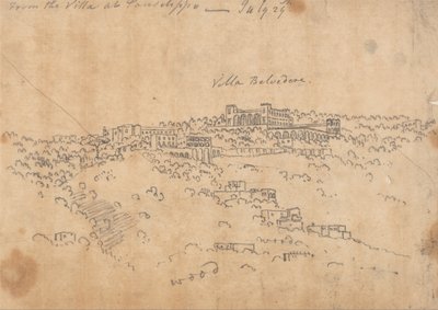 Z willi w Posillipo, 29 lipca autorstwa John Robert Cozens