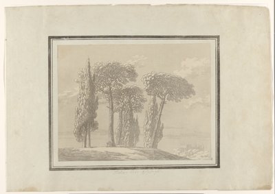 Włoska sosna i cyprys Włoska sosna i cyprys autorstwa John Robert Cozens