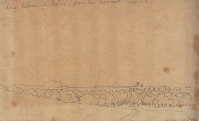 Pałac Królewski w Portici z Boschetto, 2 września autorstwa John Robert Cozens