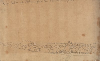 Pałac Królewski w Portici z Boschetto, 2 września autorstwa John Robert Cozens