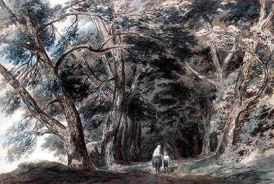 Galleria di Sopra, nad jeziorem Albano, Włochy autorstwa John Robert Cozens
