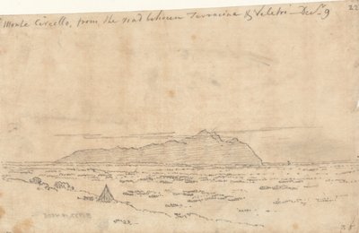 Monte Circeo z drogi między Terraciną a Velletri autorstwa John Robert Cozens