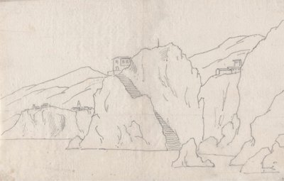 Skalna linia brzegowa autorstwa John Robert Cozens
