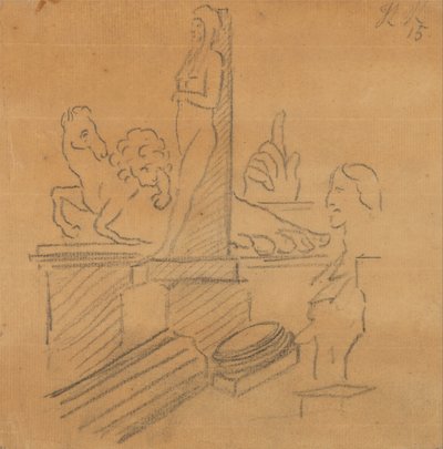 Posągi i ruiny autorstwa John Robert Cozens