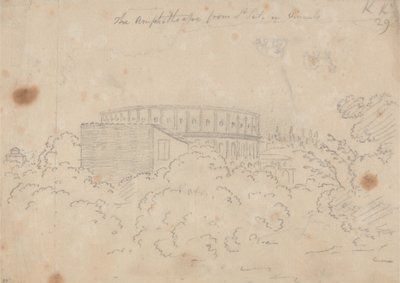 Amfiteatr widziany z S. Pietro in Vinculo autorstwa John Robert Cozens