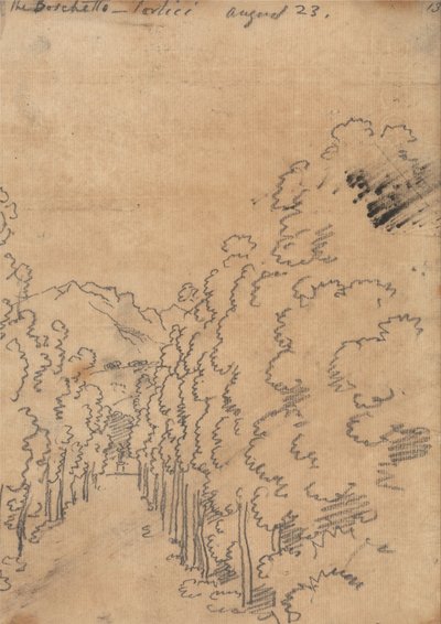 Boschetto, Portici, 23 sierpnia autorstwa John Robert Cozens